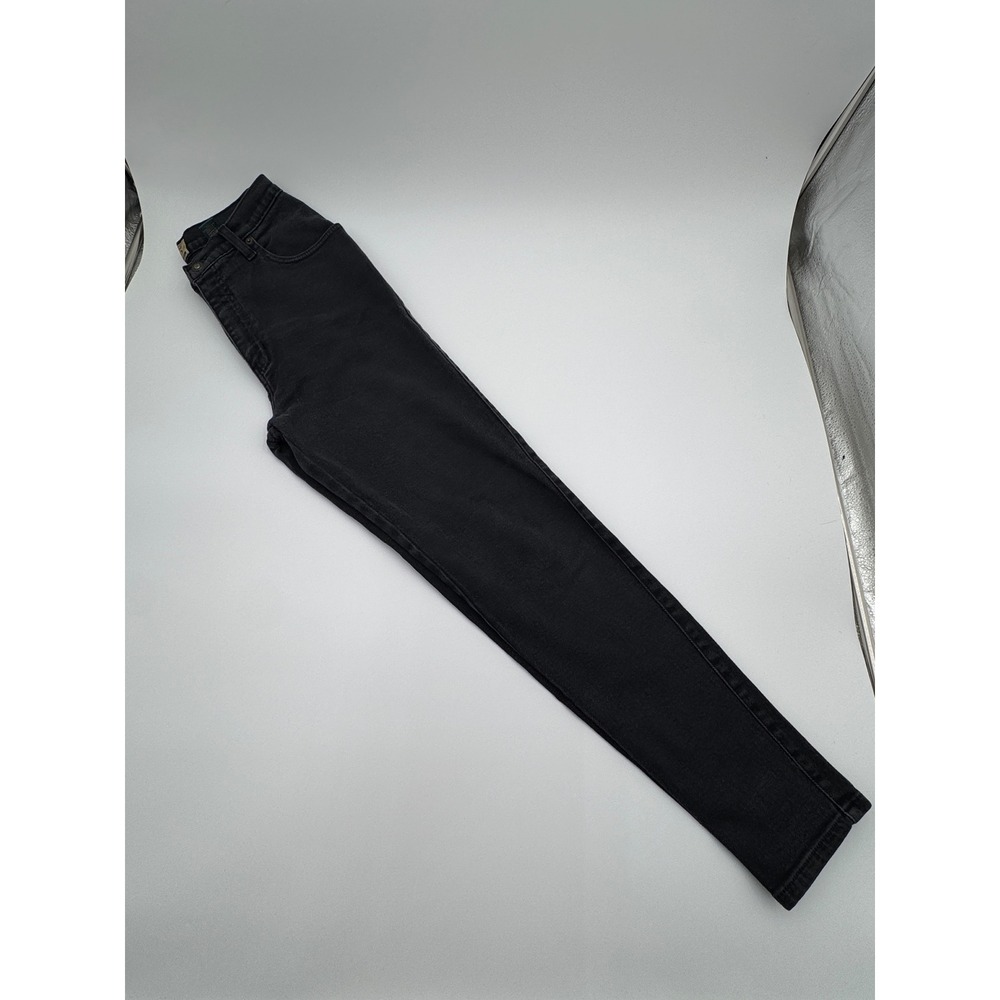 Vintage EXP Jeans by Express Faded Black High Waisted Tapered Denim Pants 11/12 - Picture 4 of 11